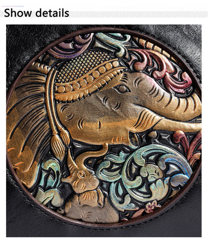 Women's Shoulder Bag Famous Brand Elephant Embroidered Female Messenger Bags Wallet High Quality Leather Girl Bolsas Sac A Main