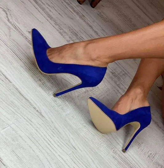 UVRCOS 12cm Yellow Orange Pointed Toe Pumps Stiletto Heels Patent Leather Shallow Dress Shoes Women Sexy Party Heels Red Blue